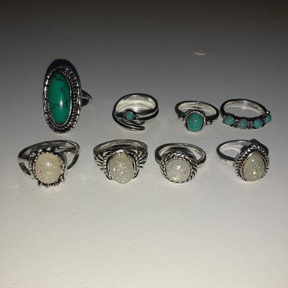 💍set of 8 boho rings size listed😀❤🛍 - Picture 11 of 11